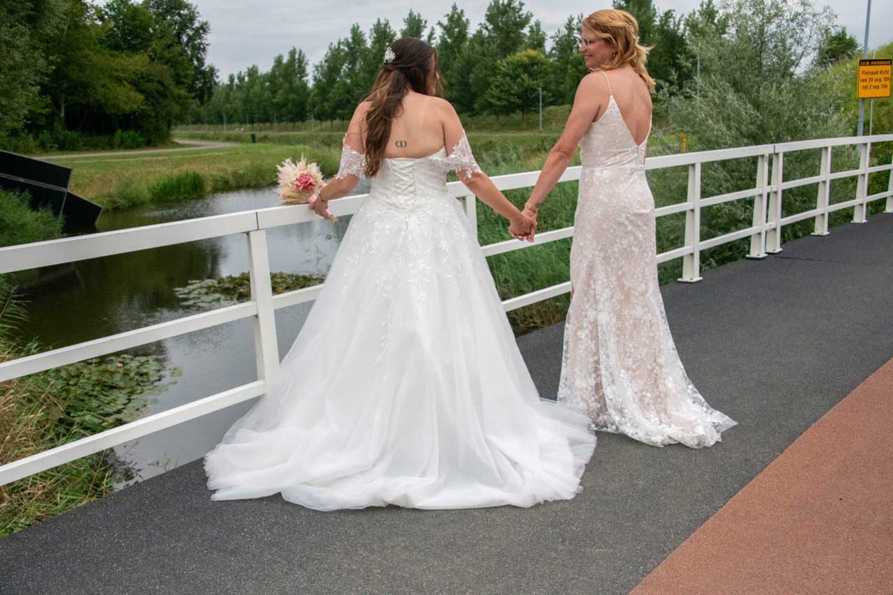 LGBTQIA+ Friendly wedding makeup and hairstyles for couples in Amsterdam